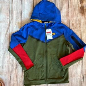 NWT! Nike Kids Hoodie - Blue, Olive, Red